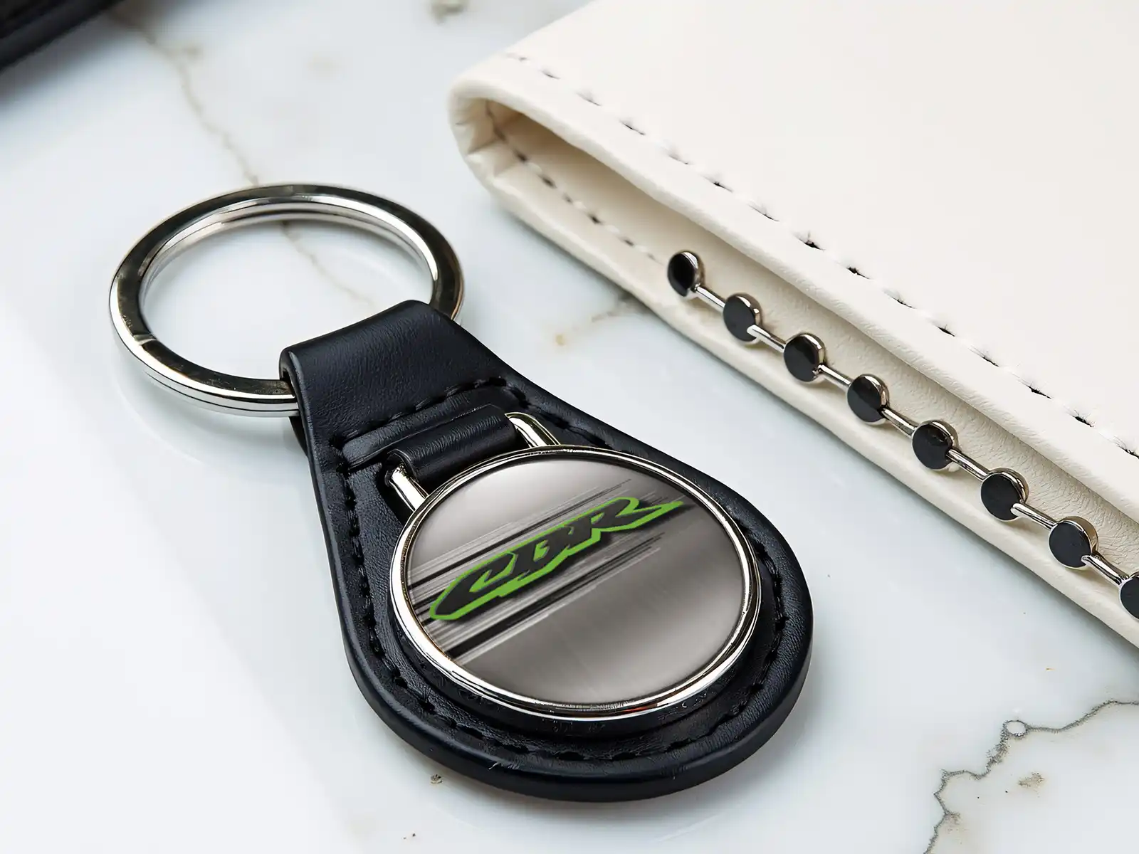 Leatherette Keychain Durable Look Stylish Design